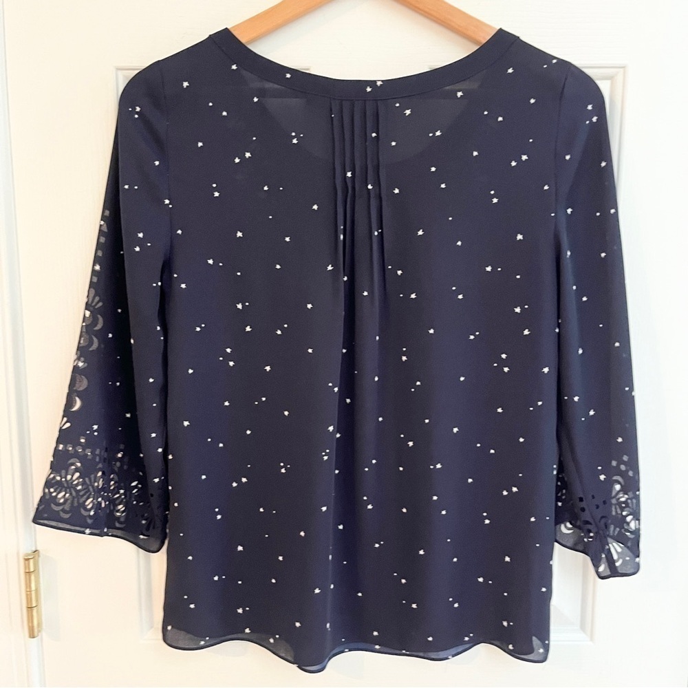Anthro Maeve Teni to the Stars Laser Cut Blouse. 2 - Picture 8 of 10